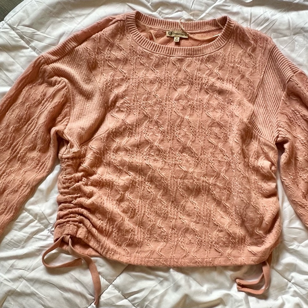 Democracy Blush Cable Knit Sweater
